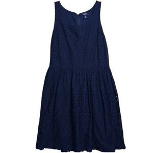 Old Navy  Est 1994  Women's Navy Sleeveless Eyelet Dress Size 8